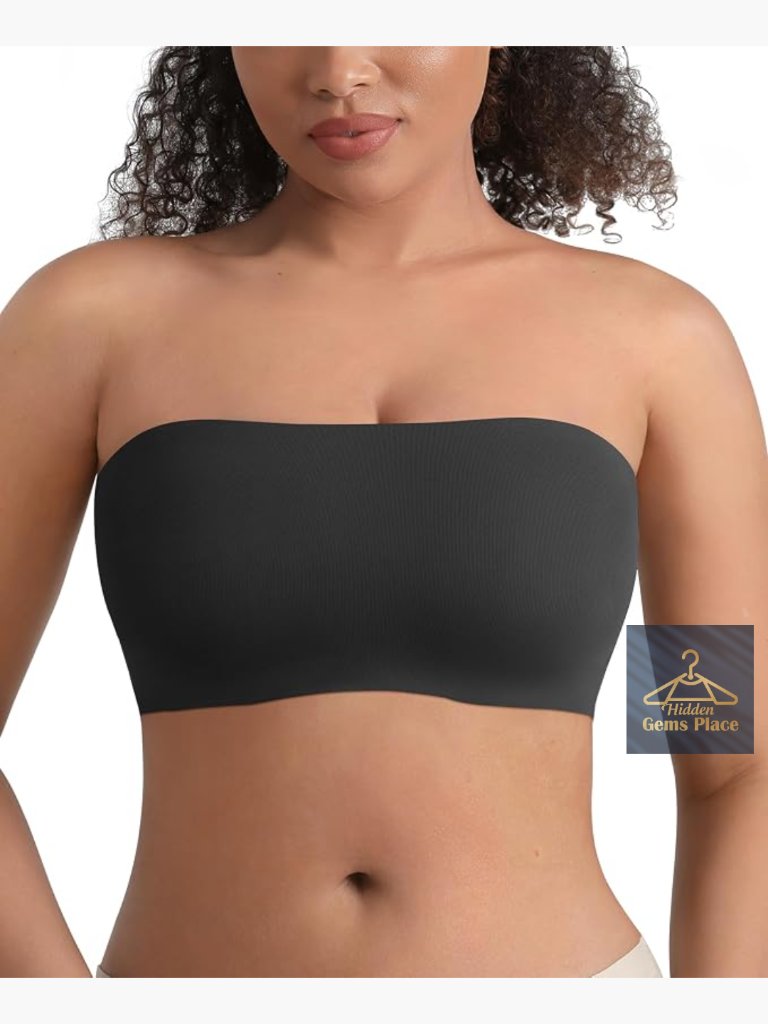 Strapless Seamless Padded Bandeau Bra Wirefree Smoothing Bralette